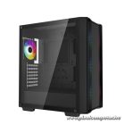 DeepCool Számítógépház - CC560 A-RGB V2 (fekete, ablakos, 4x12cm venti, Mini-ITX / Micro-ATX / ATX, 1xUSB3.0, 1xUSB2.0)