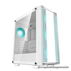 DeepCool Számítógépház - CC560 WHITE V2 (fehér, ablakos, 4x12cm LED venti, ATX, 1xUSB3.0, 1xUSB2.0, fehér)