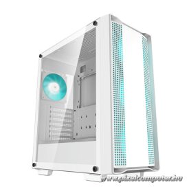   DeepCool Számítógépház - CC560 WHITE V2 (fehér, ablakos, 4x12cm LED venti, ATX, 1xUSB3.0, 1xUSB2.0, fehér)