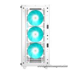 DeepCool Számítógépház - CC560 WHITE V2 (fehér, ablakos, 4x12cm LED venti, ATX, 1xUSB3.0, 1xUSB2.0, fehér)