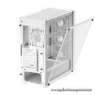 DeepCool Számítógépház - CC560 WHITE V2 (fehér, ablakos, 4x12cm LED venti, ATX, 1xUSB3.0, 1xUSB2.0, fehér)