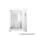 DeepCool Számítógépház - CG330 3F WH (fehér, ablakos, 3x12cm A-RGB, BTF, mATX, 2xUSB3.0, 1xUSB2.0)