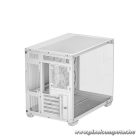 DeepCool Számítógépház - CG330 3F WH (fehér, ablakos, 3x12cm A-RGB, BTF, mATX, 2xUSB3.0, 1xUSB2.0)