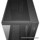 DeepCool Számítógépház - CG330 3F (fekete, ablakos, 3x12cm A-RGB, BTF, mATX, 2xUSB3.0, 1xUSB2.0)