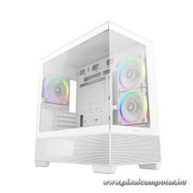   DeepCool Számítógépház - CG380 3F WH (fehér, ablakos, 3x12cm A-RGB, BTF, mATX, 2xUSB3.0, 1xUSB2.0)