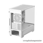 DeepCool Számítógépház - CG380 3F WH (fehér, ablakos, 3x12cm A-RGB, BTF, mATX, 2xUSB3.0, 1xUSB2.0)