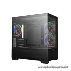 DeepCool Számítógépház - CG380 3F (fekete, ablakos, 3x12cm A-RGB, BTF, mATX, 2xUSB3.0, 1xUSB2.0)