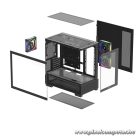 DeepCool Számítógépház - CG380 3F (fekete, ablakos, 3x12cm A-RGB, BTF, mATX, 2xUSB3.0, 1xUSB2.0)