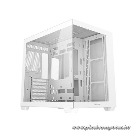 DeepCool Számítógépház - CG530 WH (fehér, ablakos, venti nélkül, BTF, ATX, 2xUSB3.0, 1xUSB2.0)
