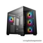DeepCool Számítógépház - CG530 4F (fekete, ablakos, 4x12cm A-RGB, BTF, ATX, 2xUSB3.0, 1xUSB2.0)