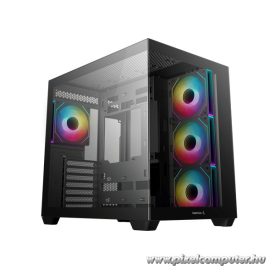   DeepCool Számítógépház - CG530 4F (fekete, ablakos, 4x12cm A-RGB, BTF, ATX, 2xUSB3.0, 1xUSB2.0)