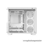 DeepCool Számítógépház - CG530 4F WH (fehér, ablakos, 4x12cm A-RGB, BTF, ATX, 2xUSB3.0, 1xUSB2.0)