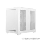 DeepCool Számítógépház - CG530 4F WH (fehér, ablakos, 4x12cm A-RGB, BTF, ATX, 2xUSB3.0, 1xUSB2.0)