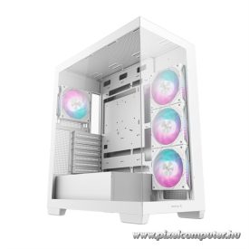   DeepCool Számítógépház - CG580 4F WH (fehér, ablakos, 4x12cm A-RGB, BTF, ATX, 2xUSB3.0, 1xUSB2.0)
