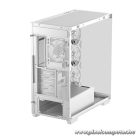 DeepCool Számítógépház - CG580 4F WH (fehér, ablakos, 4x12cm A-RGB, BTF, ATX, 2xUSB3.0, 1xUSB2.0)