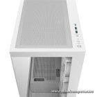 DeepCool Számítógépház - CG580 4F WH (fehér, ablakos, 4x12cm A-RGB, BTF, ATX, 2xUSB3.0, 1xUSB2.0)