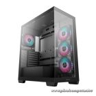 DeepCool Számítógépház - CG580 4F (fekete, ablakos, 4x12cm A-RGB, BTF, ATX, 2xUSB3.0, 1xUSB2.0)