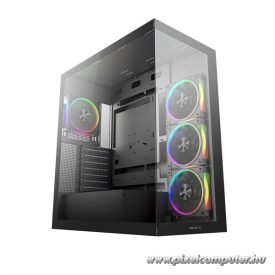   DeepCool Számítógépház - CG580 4F V2 (fekete, ablakos, 4x12cm A-RGB, BTF, ATX, 2xUSB3.0, 1xUSB2.0)