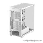 DeepCool Számítógépház - CG580 4F WH V2 (fehér, ablakos, 4x12cm A-RGB, BTF, ATX, 2xUSB3.0, 1xUSB2.0)