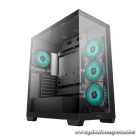 DeepCool Számítógépház - CG580 4F (fekete, ablakos, 4x12cm A-RGB, BTF, ATX, 2xUSB3.0, 1xUSB2.0)
