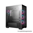 DeepCool Számítógépház - CG580 4F (fekete, ablakos, 4x12cm A-RGB, BTF, ATX, 2xUSB3.0, 1xUSB2.0)