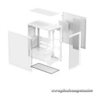 DeepCool Számítógépház - CG580 WH (fehér, abakos, venti nélkül, BTF, ATX, 2xUSB3.0, 1xUSB2.0)