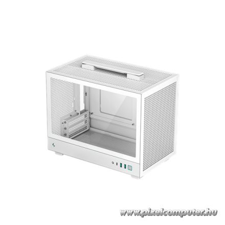 DeepCool Számítógépház - CH160 WH (fekete, Mini-ITX, 2xUSB3.0, Type-C, fehér)