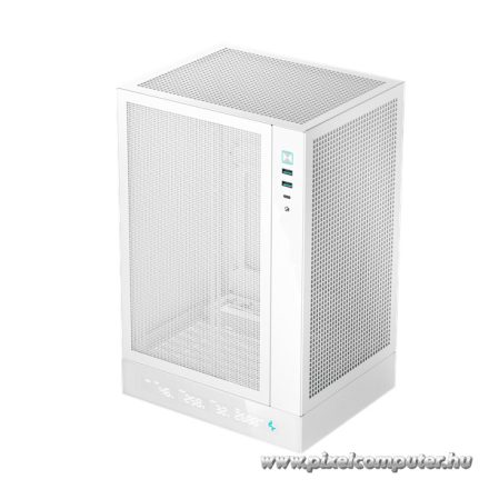 DeepCool Számítógépház - CH170 DIGITAL WH (fekete, Mini-ITX, 2xUSB3.0, Type-C, fehér)