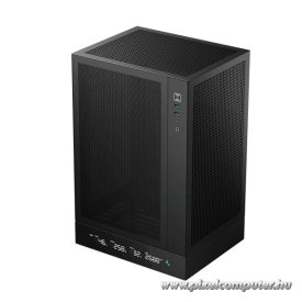   DeepCool Számítógépház - CH170 DIGITAL (fekete, Mini-ITX, 2xUSB3.0, Type-C, fekete)