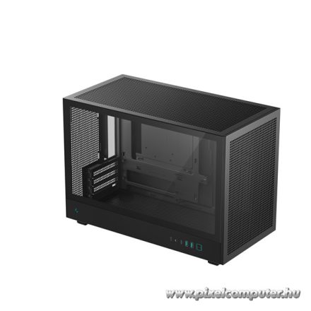 DeepCool Számítógépház - CH260 (fekete, Mini-ITX/Micro ATX (BTF), 2xUSB3.0, Type-C, fekete)
