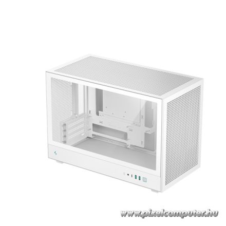 DeepCool Számítógépház - CH260 WH (fekete, Mini-ITX/Micro ATX (BTF), 2xUSB3.0, Type-C, fehér)