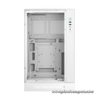 DeepCool Számítógépház - CH270 DIGITAL WH (fekete, Mini-ITX/Micro-ATX (BTF), 2xUSB3.0, Type-C, fehér)