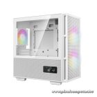 DeepCool Számítógépház - CH360 DIGITAL WH (fekete, 2x14cm +1x12 venti, Mini-ITX / Micro-ATX, 1xUSB3.0, A-RGB, fehér)
