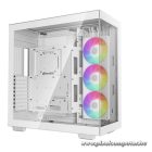 DeepCool Számítógépház - CH780 WH (fehér, ablakos, 3x140mm A-RGB ventilllátor, E-ATX, 4xUSB3.0)