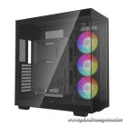 DeepCool Számítógépház - CH780 (fekete, ablakos, 3x140mm ventilátor, Mini-ITX / Mico-ATX / ATX / E-ATX, 4xUSB3.0)