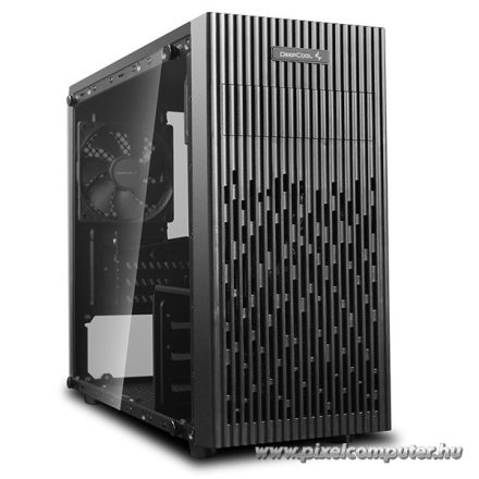 DeepCool Számítógépház - MATREXX 30 (fekete, fekete belső, ablakos, 1x12cm ventilátor, mATX, 1xUSB3.0, 1xUSB2.0)