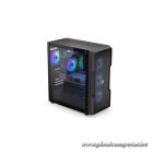 Endorfy Számítógépház - Regnum 400 ARGB (ATX /micro ATX/ITX, 2xUSB3.0, 4x12cm LED ventilátor, ablakos, fekete)