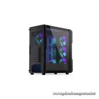 Endorfy Számítógépház - Regnum 400 ARGB (ATX /micro ATX/ITX, 2xUSB3.0, 4x12cm LED ventilátor, ablakos, fekete)