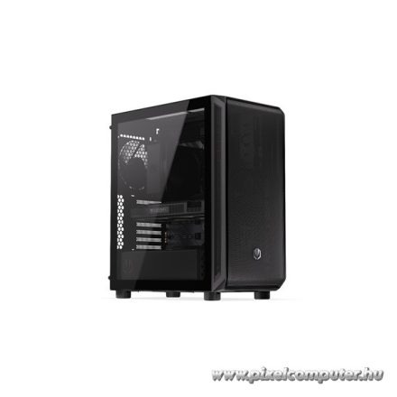 Endorfy Számítógépház - Arx 500 Core (ATX /micro ATX/ITX, 1xUSB-C, 2xUSB3.2, 7x14cm ventilátor, ablakos, fekete)