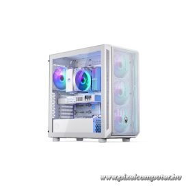   Endorfy Számítógépház - Arx 700 White ARGB (ATX /micro ATX/ITX, 1xUSB-C, 2xUSB3.0, 4x14cm LED ventilátor, ablak, fehér)