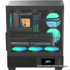 Formula Számítógépház - Crystal E1 FLOE Black (fekete, ablakos, ATX, 2xUSB3.0, 1xType-C)