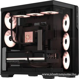   Formula Számítógépház - Crystal Z7 PA Black (fekete, ablakos, 5x12cm venti, EATX, 1xUSB3.0, 1xType-C)