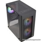 Formula Számítógépház - FG-01M FR (fekete, ablakos, 3x12cm FRGB venti, mATX, 1xUSB3.0, 2xUSB2.0)