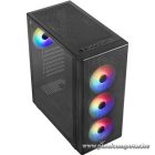 Formula Számítógépház - FG-06 AR (fekete, ablakos, 4x12cm ARGB venti, mATX, 1xUSB3.0, 2xUSB2.0)