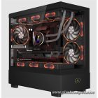 KEEP OUT Számítógépház - XC-301 GLASS (fekete, ablakos, 3x12cm ARGB venti, microATX, 1xUSB2.0, 1xUSB3.0)