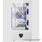 KEEP OUT Számítógépház - XC-301W GLASS (fehér, ablakos, 3x12cm ARGB venti, microATX, 1xUSB2.0, 1xUSB3.0)