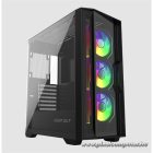 KEEP OUT Számítógépház - XC-500 GLASS (fekete, ablakos, 3x12cm ARGB venti, EATX, microATX, 2xUSB2.0, 1xUSB3.0)
