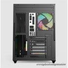 KEEP OUT Számítógépház - XC-800 PRO (fekete, ablakos, 4x12cm ARGB venti, microATX, 2xUSB2.0, 1xUSB3.0)