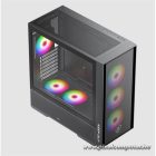 KEEP OUT Számítógépház - XC-805 MESH (fekete, ablakos, 6x12cm ARGB venti, microATX, 2xUSB2.0, 2xUSB3.0)