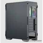 KEEP OUT Számítógépház - XC-901 PRO (fekete, ablakos, 4x12cm ARGB venti, microATX,  1xUSB3.0, 1xType-C)